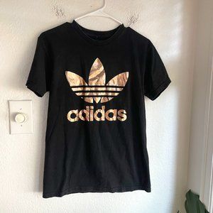 Adidas black rose store gold trainers